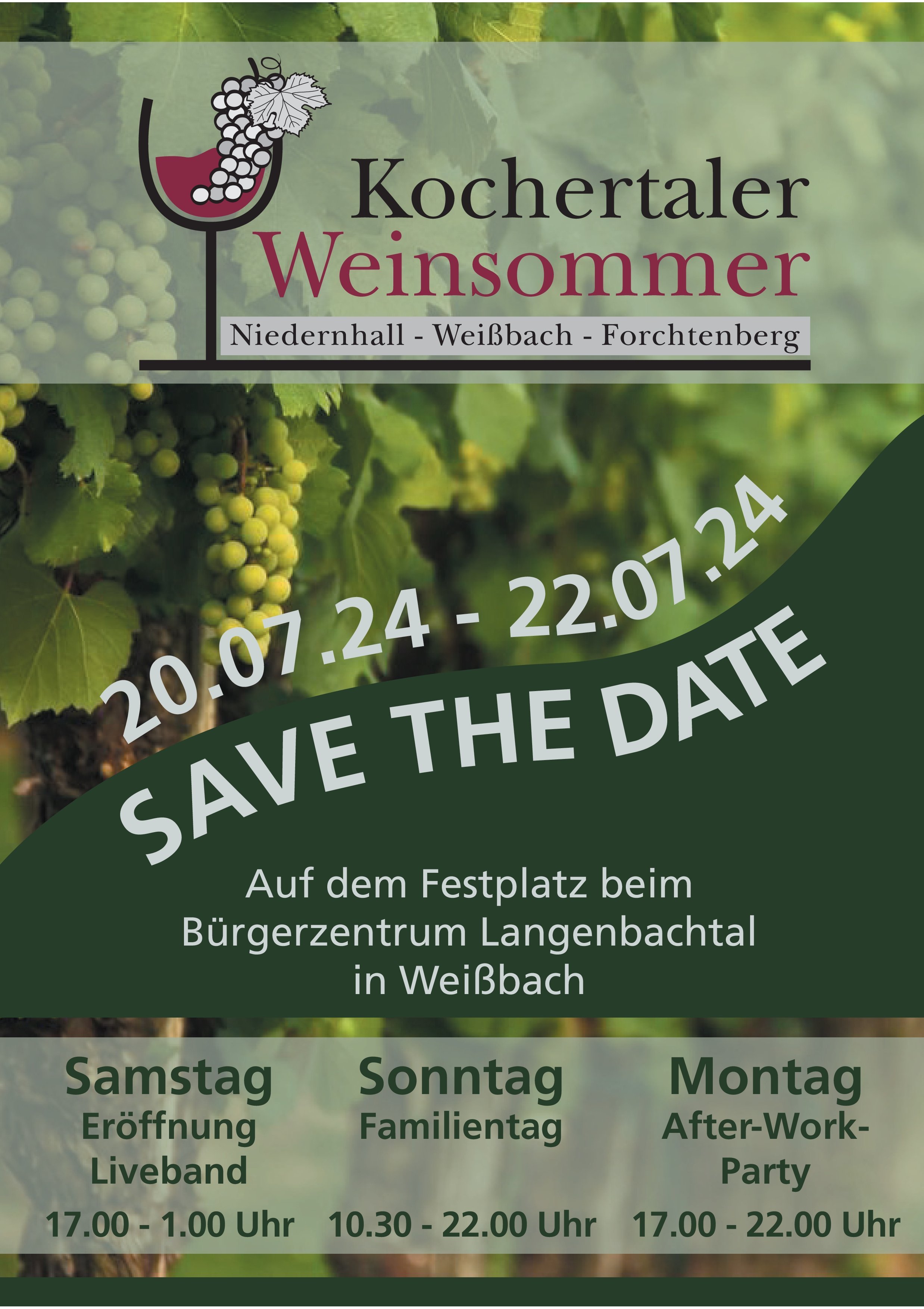  Save the Date - Kochertaler Weinsommer 